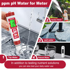 pH Meter for Water, 4 in 1 EC PPM Temp pH Tester for Hydroponic | TDS Water Tester for Drinking Water, Digital pH