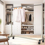 Industrial Grade Z-Base Garment Rack, 63" W/500Lb, Gray