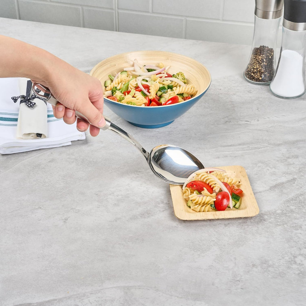 Stainless Steel Cooking Spoon - 36 Pack - German Standard Metal Kitchen Spoon with Ergonomic Handle, Dishwasher Safe