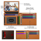 Wallet for Men Slim RFID Blocking Leather Credit Card Holder Wallet