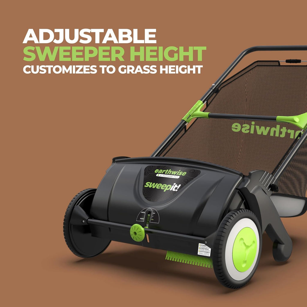 LSW70021 21-Inch Width Leaf & Grass Push Lawn Sweeper, Black