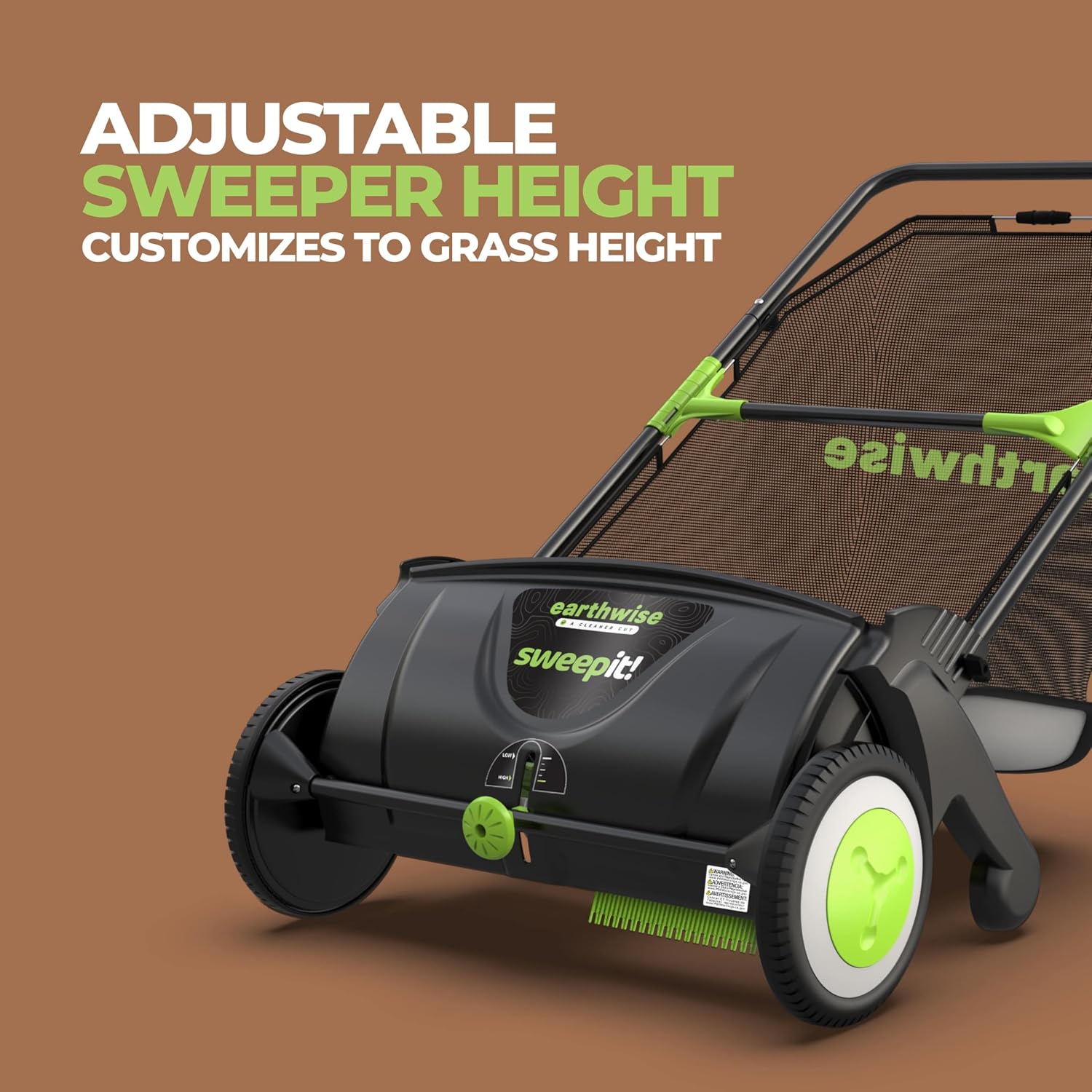 LSW70021 21-Inch Width Leaf & Grass Push Lawn Sweeper, Black