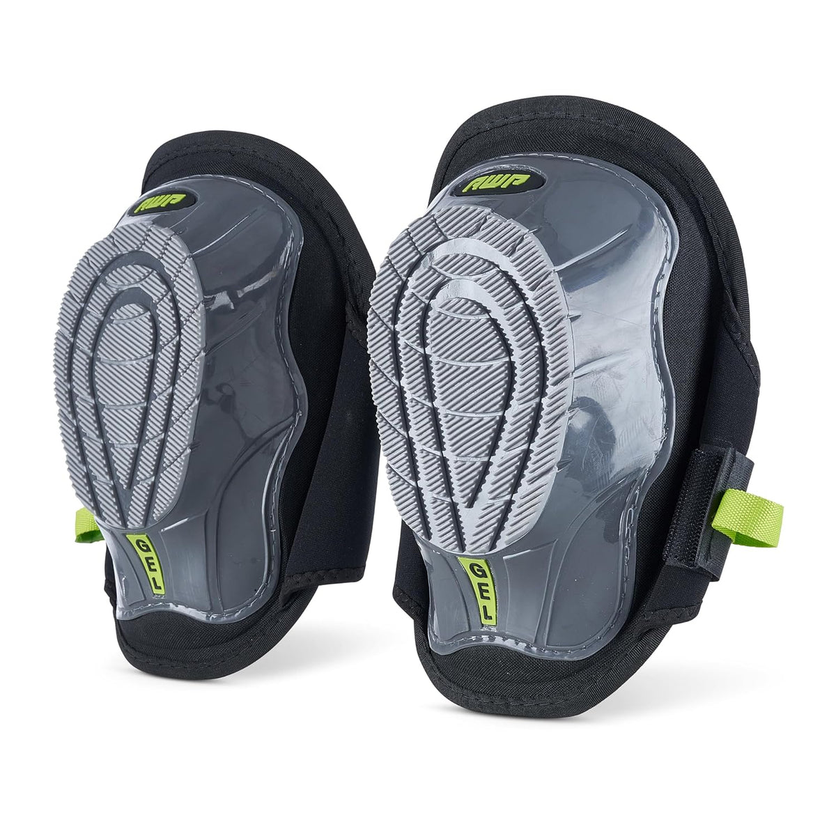 Flat Gel Stabilizer Non-Skid Knee Pads, 1 Pair, Black