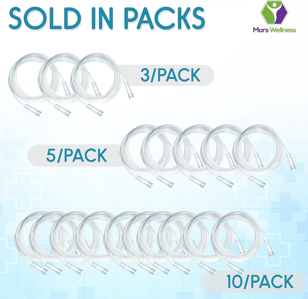 Oxygen Tubing - Clear Crush Resistant Oxygen Tubes - 7 Foot
