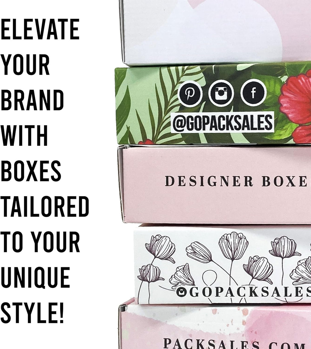 Custom Shipping Boxes (25 Pack) - Branded Mailer Boxes with Logo Print for Small Business and Subscription (Outside