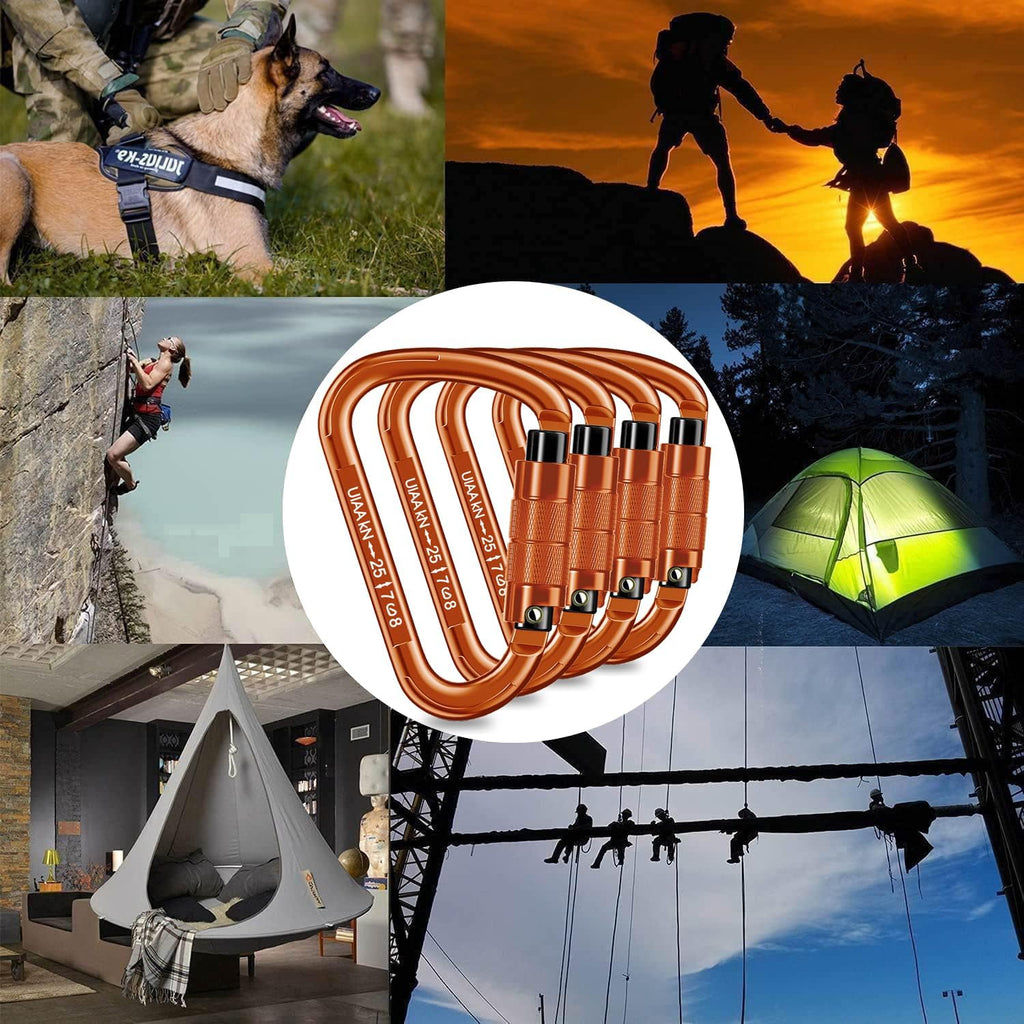 Auto Locking Carabiner Heavy Duty Carabiner 25kN UIAA Certified Climbing Carabiner Climbing Equipment Safety