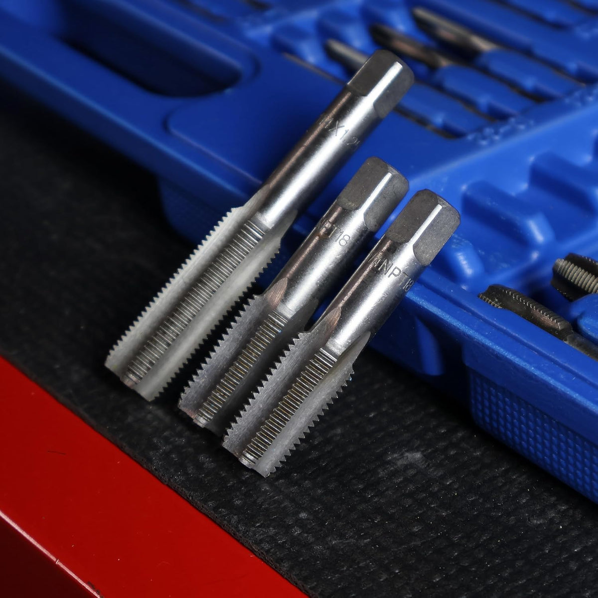 ABN Large Tap and Die Set Standard - 110 Piece Bolt and Pipe SAE Tap Sets for Threading