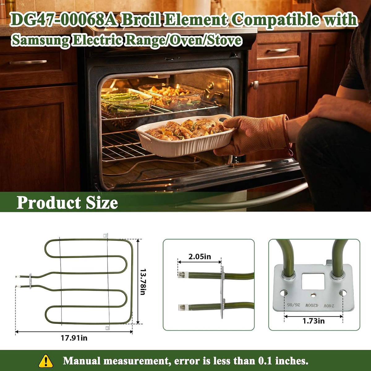 DG47-00068A Broil Element Compatible with samsung Electric Range