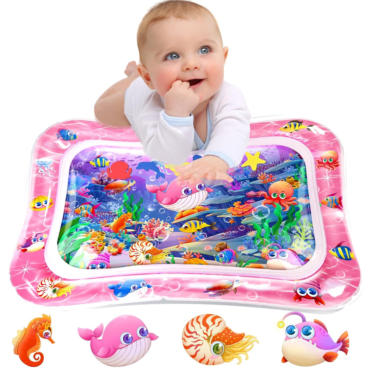 Tummy Time Mat Premium Baby Water Play Mat for Infants and Toddlers Baby Toys for 3 to 24 Months, Strengthen Your