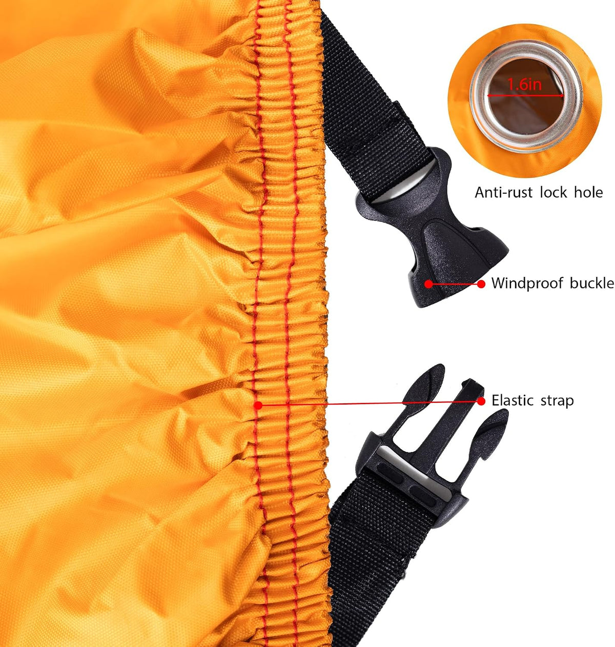 Motorcycle Cover Waterproof for Harley Davidson Street Glide Touring XXXL Orange