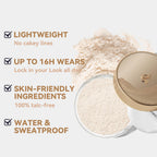 Matte Loose Setting Powder, Lightweight Oil-control and Long Lasting Translucent Face Powder, Talc-free, Smooths