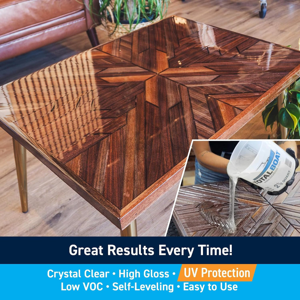 Table Top Epoxy Resin - 1 Gallon Kit for Bars and Countertops | Two-Part Epoxy Coating for Bars and Tables