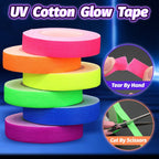 6 Colors Glow Neon Gaffer Cloth Tape, 60 FT X 0.6 IN UV Black Light Tape