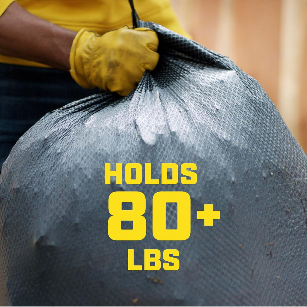 Large 30 Gallon Trash Bags, Unscented Heavy Duty Garbage Bags, Forceflex with Drawstring, 68 Count (Packaging May Vary)