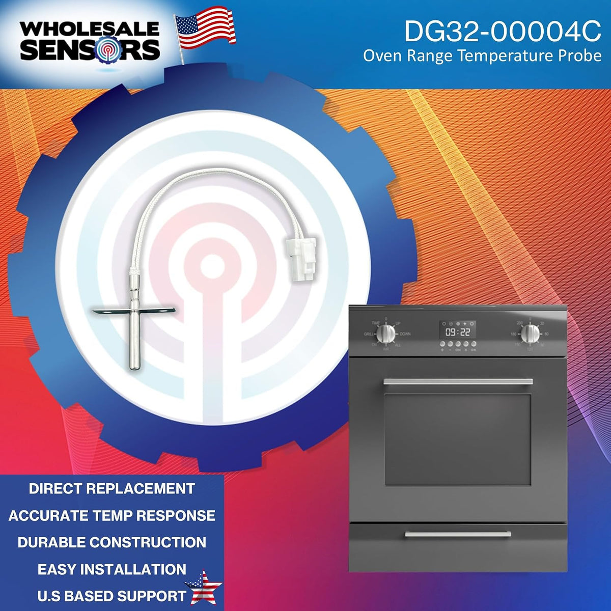 Replacement for Samsung DG32-00004C Oven Temperature Sensor