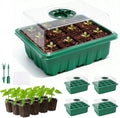 5 Packs Seed Starter Tray with Humidity Dome, Seed Starter Kit with Transparent Drain Hole Base Indoor Greenhouse