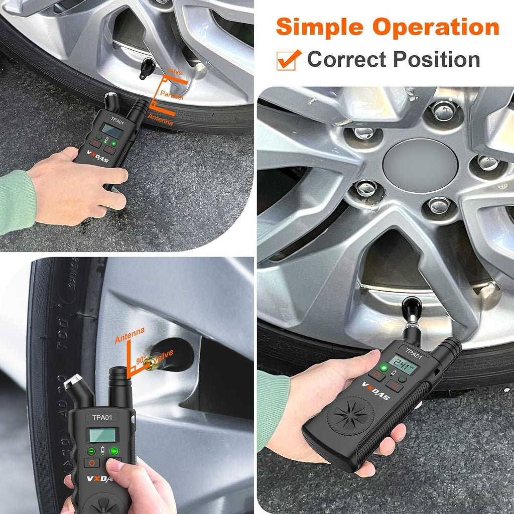 TPA01 TPMS Relearn Tool for GM, 150PSI Digital Tire Pressure Gauge, 2 in 1 Tire Pressure Monitoring Sensor Activation