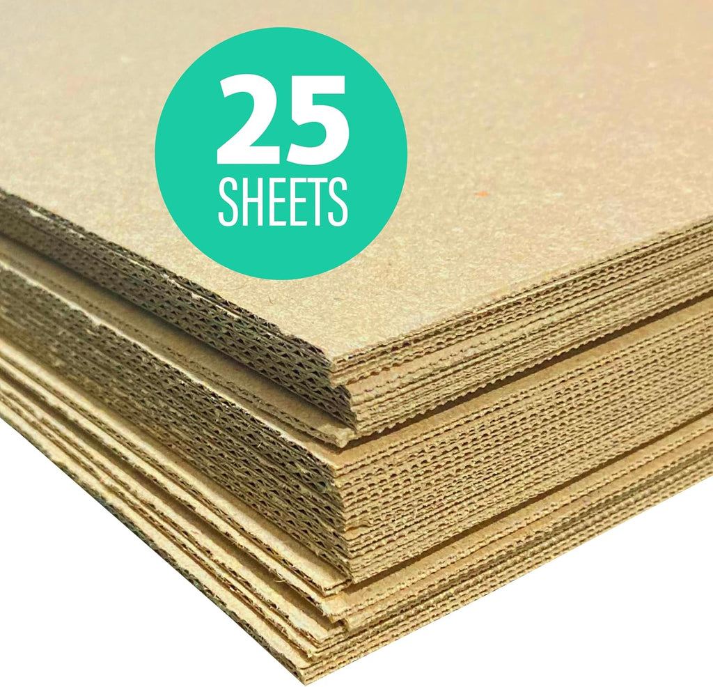 32" x 40" Kraft Two Sided (E-Flute) Corrugated Project Sheets, Cardboard Sheets, Flat Packing Inserts, Crafts, Pads