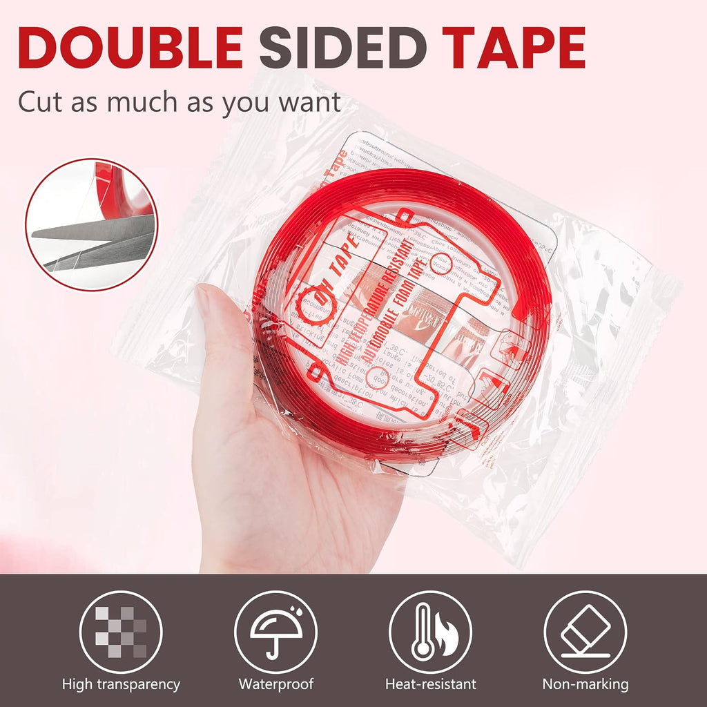 6 Rolls Double Sided Nail Tape for Press on Nails Salon Display