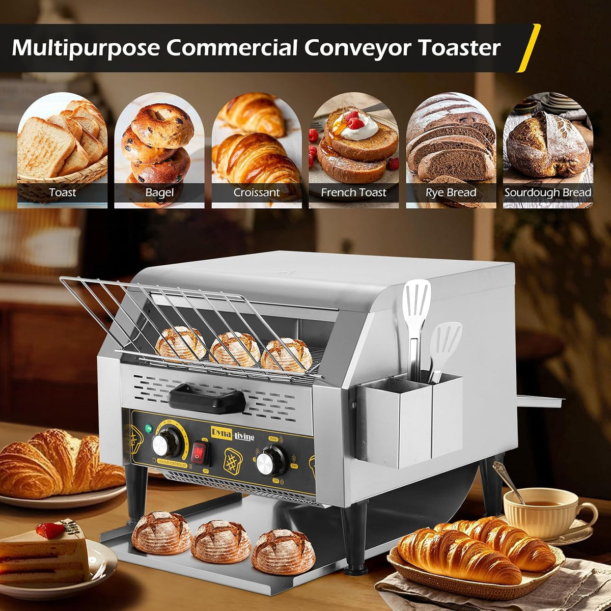 Commercial Toaster 450 PCS/H Conveyor Toaster for Restaurant