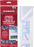 Window Fly Traps 12-Pack, Fruit Fly Traps for Indoors, Disposable Bulk Bug Catcher, Waterproof Insect Glue Trap
