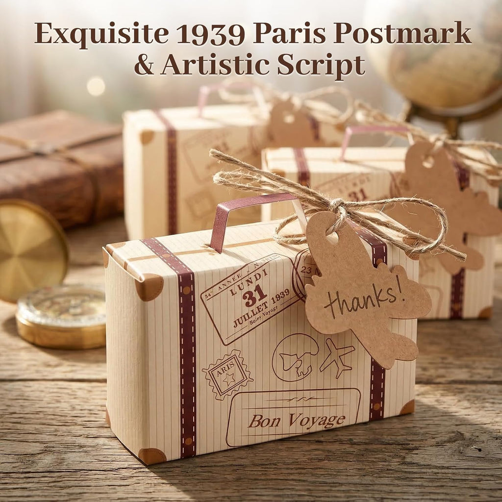 120 PCS Mini Suitcase Party Favor Box, Suitcase Favor Boxes