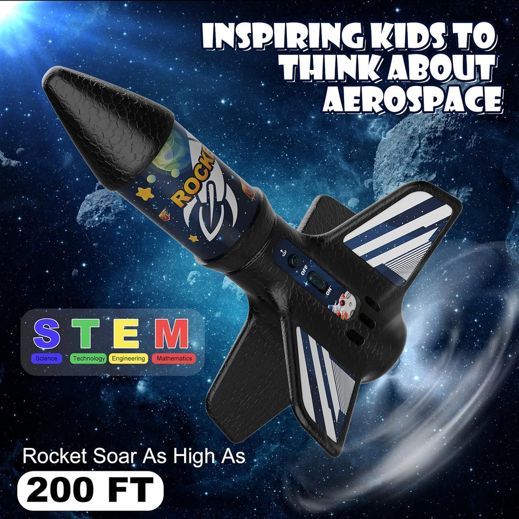 Rocket Launcher for Kids, Self Launching Motorized Air Rocket Toy | Outdoor Toys for Ages 8-12, Model Rockets with
