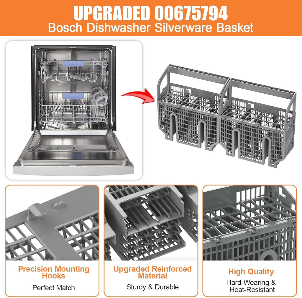 Upgraded 00675794 675794 Dishwasher Silverware Basket For Thermador Bosch Dishwasher Silverware Basket Replacement Parts Bosch Utensil Baskets Cutlery Holder SHE55M15UC SHX3AR75UC 00704855 9001396277