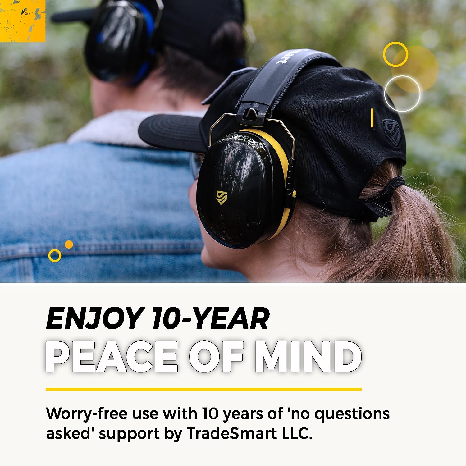 Shooting Ear & Eye Protection Kit, NRR 28 | Earmuffs and Z87.1+ clear/tinted safety glasses kit. Best indoor and