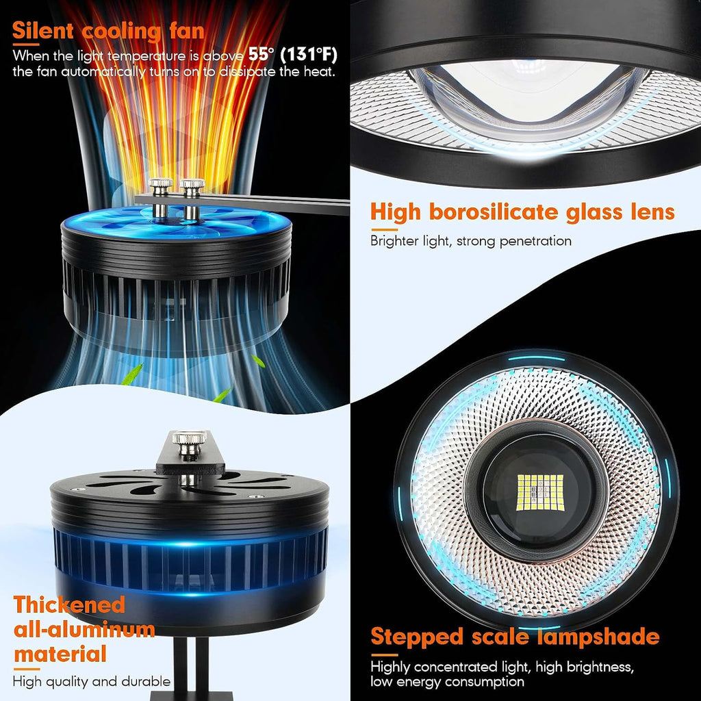 Clip On Aquarium Light for Plants, LED Fish Tank Stream Light, 35W