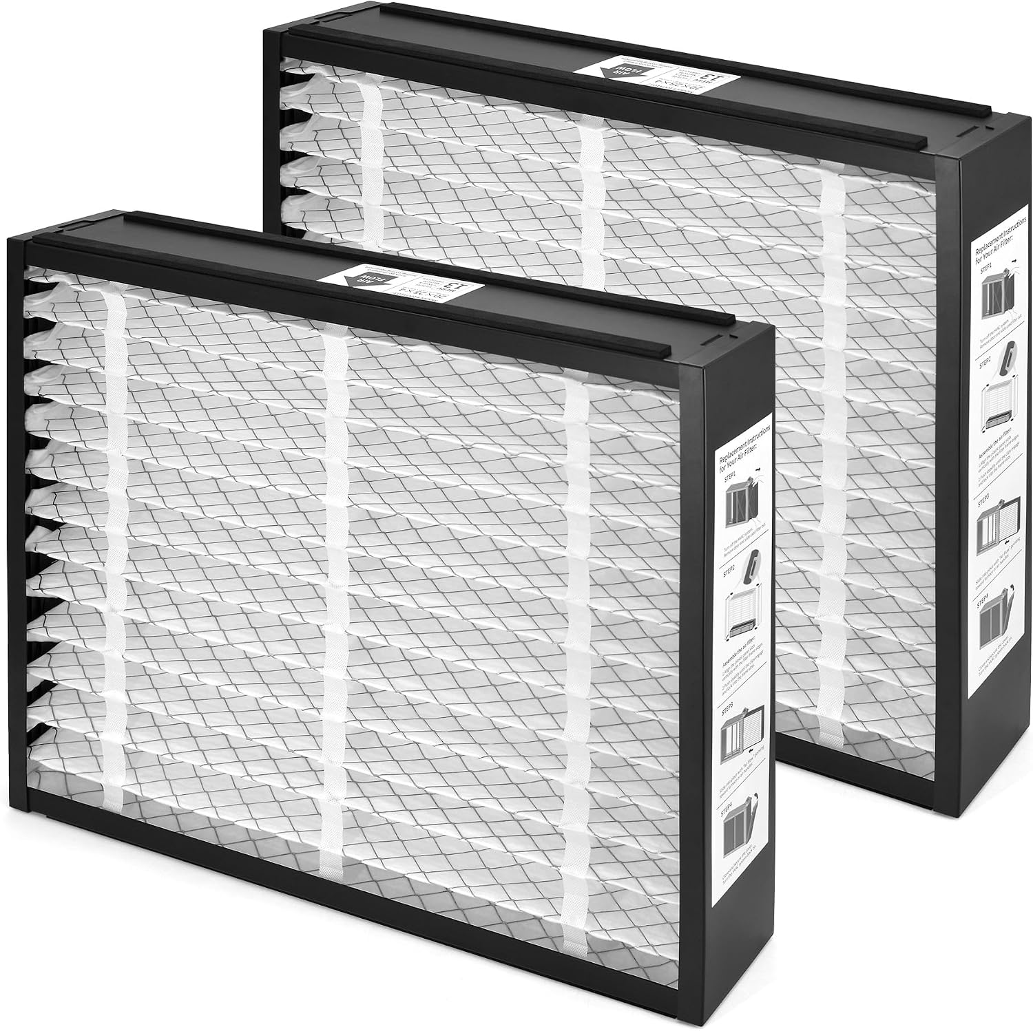 20x25x4 Furnace Filter Replacement for Lennox X6673 & Honeywell FC100A1037 | MERV 13 Pleated HVAC Air Filters, Actual