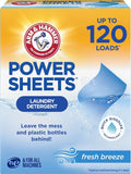 Power Sheets Laundry Detergent, Fresh Breeze Scent, 60ct
