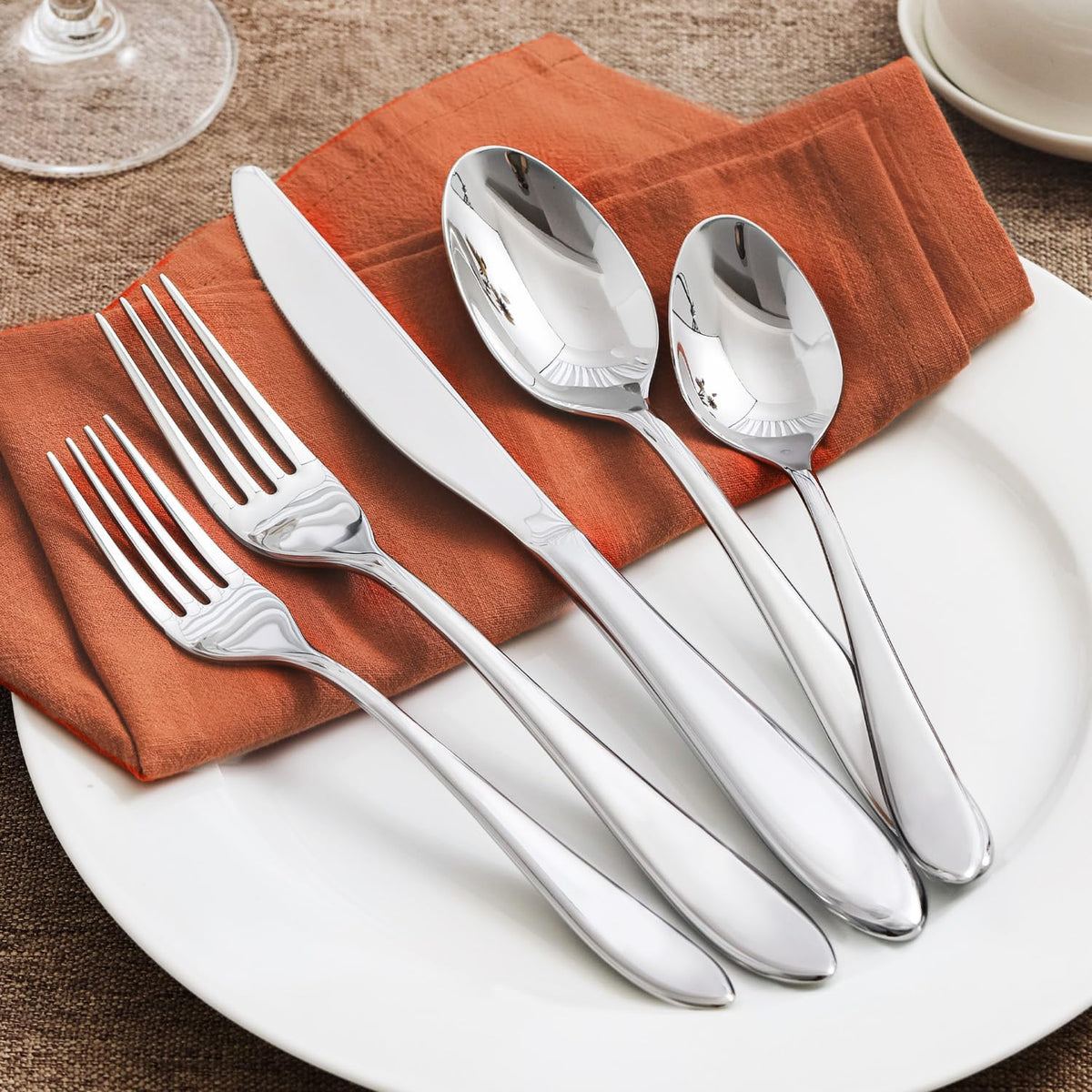 60-Piece Silverware Set for 12,18/10 Stainless Steel