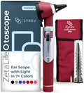 ZetaLife Otoscope - Ear Scope with Light, Ear Infection Detector, Pocket Size (Maroon Color)