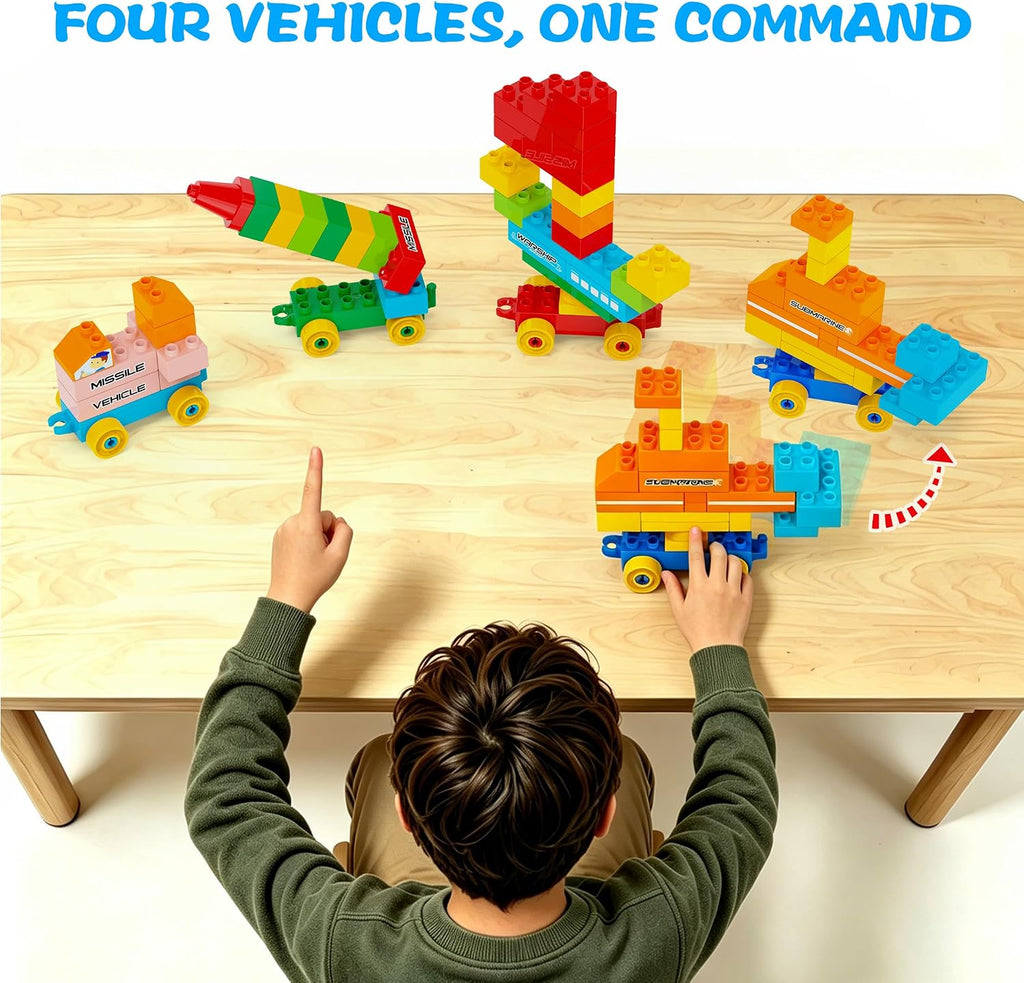 Building Blocks for Kids Ages 3-8 |Toy with 4 Trucks | STEM Educational Set for Boys & Girls| Endless Creations |