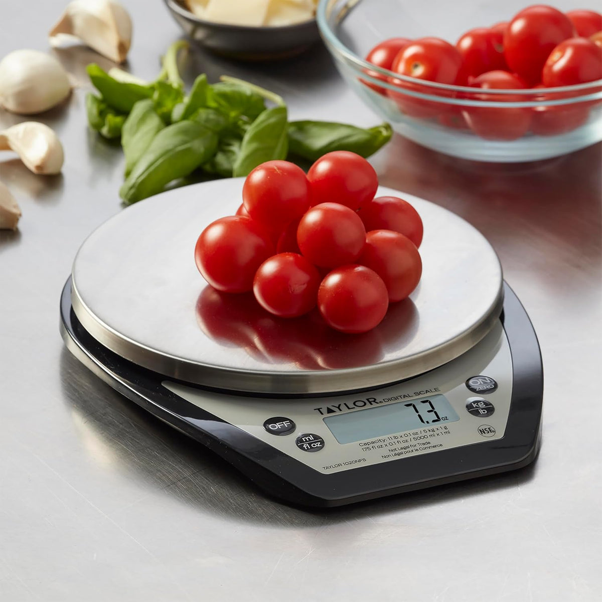 Stainless Top Digital Kitchen Scale - 11 lb Max Capacity