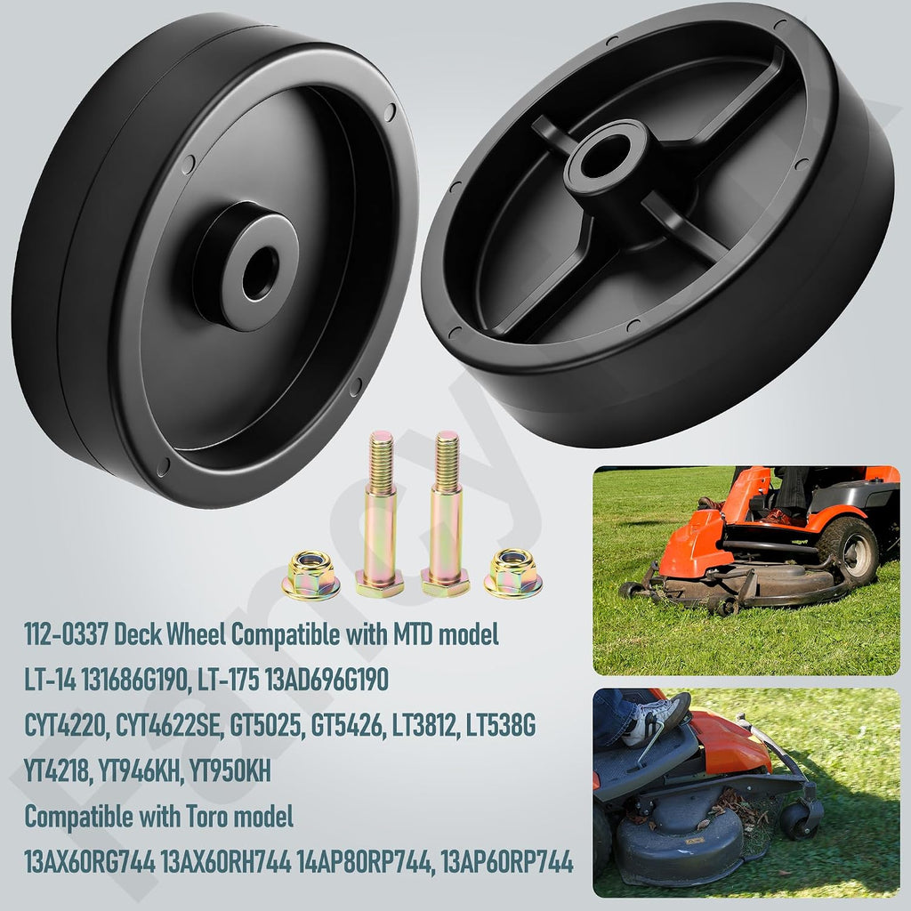 734-0973 Mower Deck Wheels Kit for 32" 38" 42" 44" 46" 48" Riding Mower