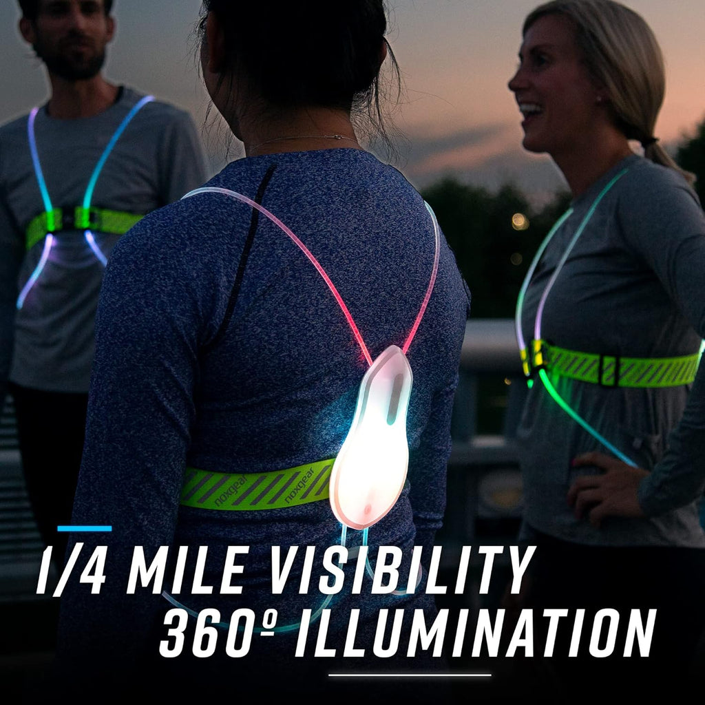 Tracer2 Multicolor Light Up and Reflective Running Vest | Rechargeable, Ultra-bright Running Lights for Runners