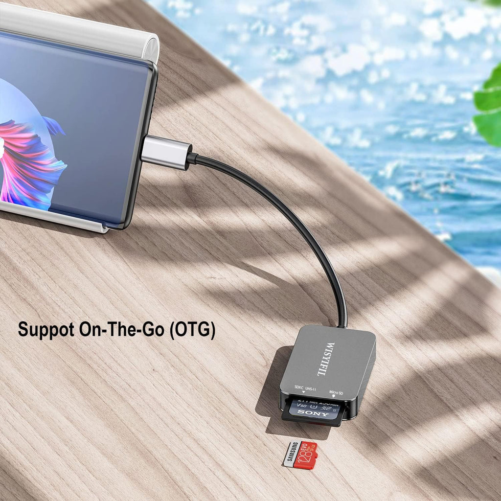 UHS-II High Speed Card Reader, USB C SD 4.0 Memory Card Reader, for SDXC, SDHC, SD, MMC, Micro SDXC, Micro SD, Micro