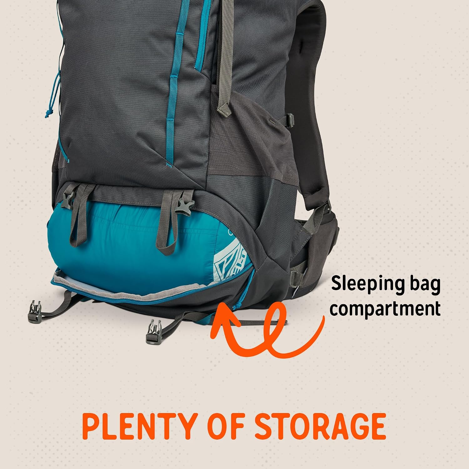 Kelty Asher Backpack, Daypack to Multi-Day Backpacking Capacity, Hiking, Lightweight Travel Pack, Internal Frame (65L