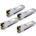 10Gtek 1000Base-T SFP to RJ45 Ethernet Module for Cisco SFP-GE-T, 4-Pack