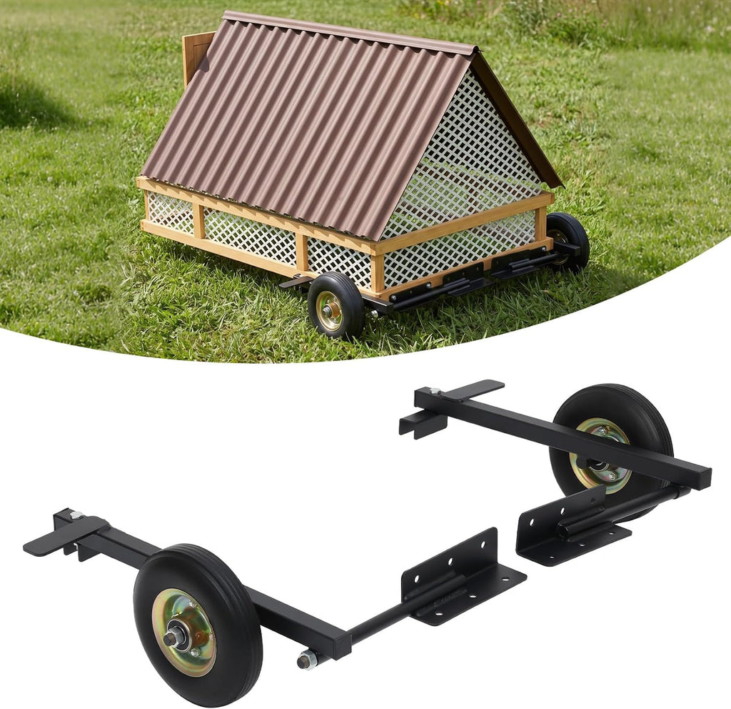 Chicken Coop Wheel Kit with Lift Assist Handle