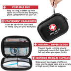 Mini First Aid Kit - 120 Piece Small Waterproof Hard Shell Medical Kit