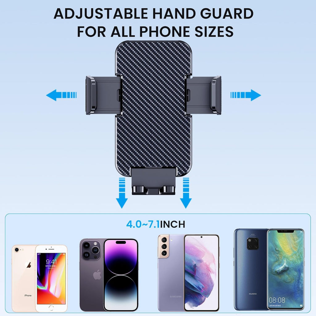 Phone Holders for Your Car [Military Grade Suction Ultra Strong Base] Cell Phone Car Holder 3 in 1