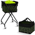 Foldable Tennis Ball Hopper Cart with Removable Ball Bag
