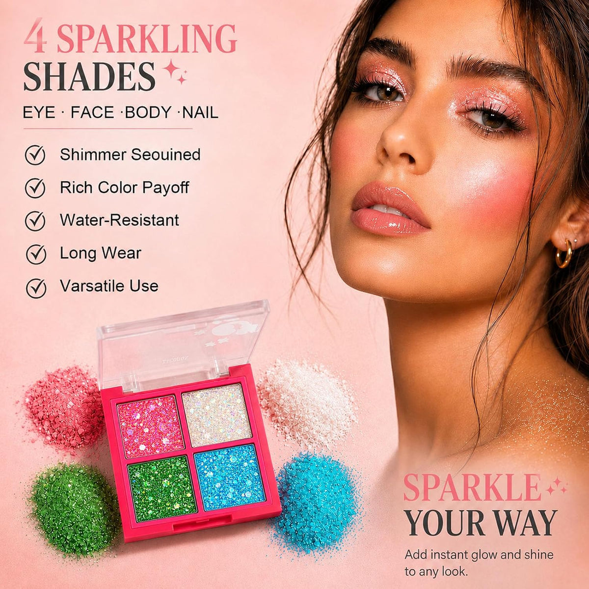 5-Piece Makeup Gift Set for Women, Makeup Full Kit for Beginners