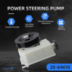 Power Steering Pump with Pulley&Serpentine Drive Belt for Liberty