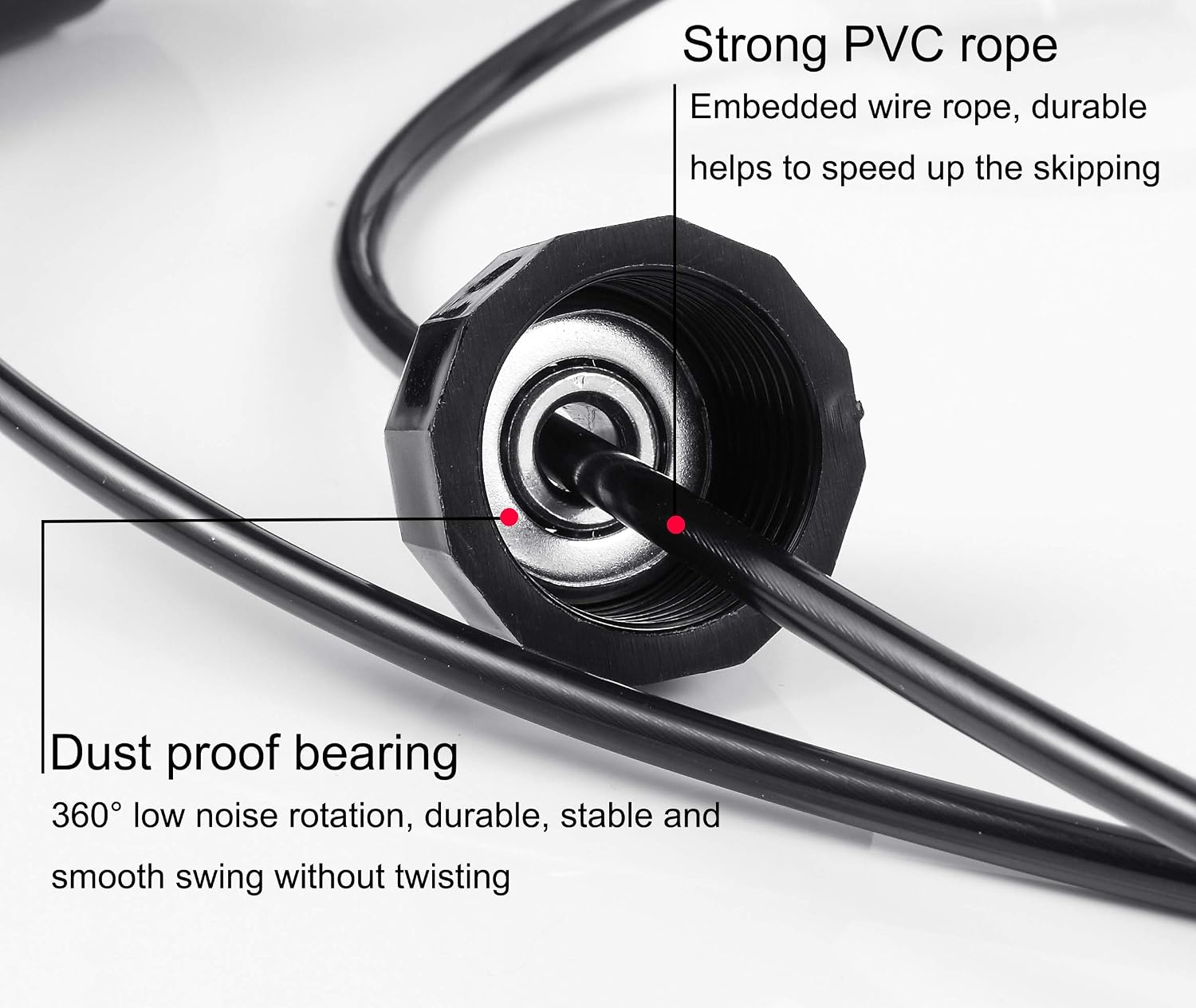 Jump Rope, Adjustable Jump Ropes,Skipping Rope Tangle-Free Rapid Speed with Ball Bearings for Women Men Kids,Exercise