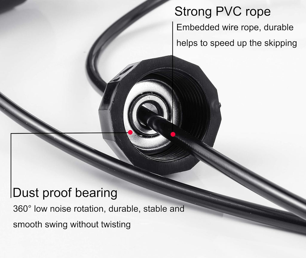 Jump Rope, Adjustable Jump Ropes,Skipping Rope Tangle-Free Rapid Speed with Ball Bearings for Women Men Kids,Exercise