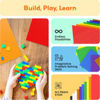 Brick Baseplate Classic Building Block Foundation Kit 20 Pack 10"x10" Platform Multi Color Bricks Stud Blocks
